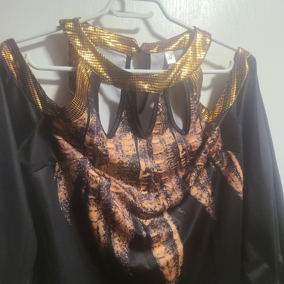 Orange/Gold Party Top - Picture 2 of 4